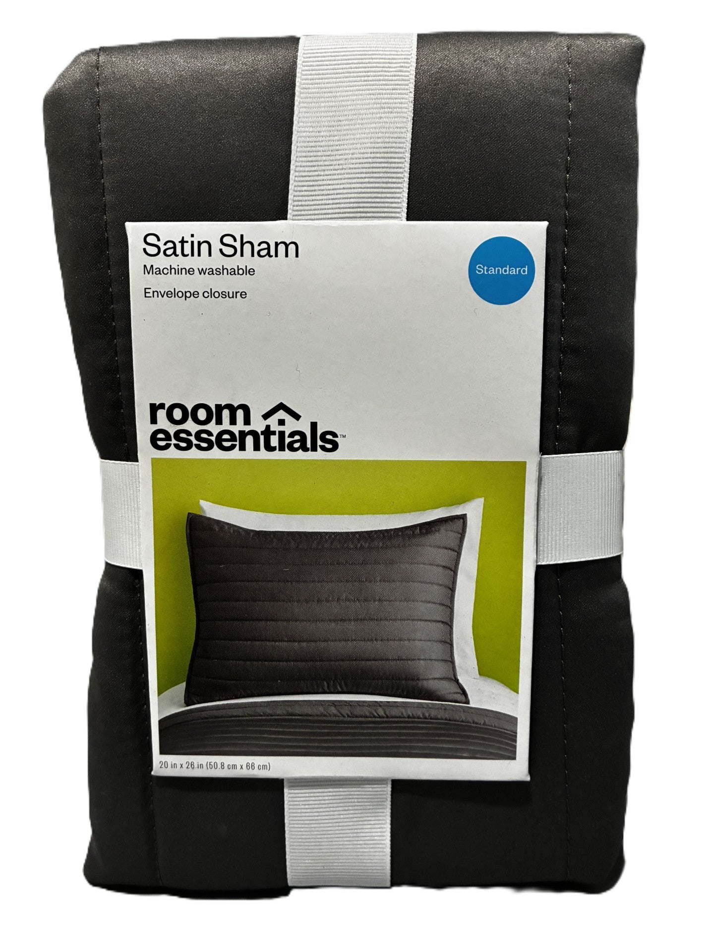 Standard Satin Quilt Sham Dark Gray - Room Essentials