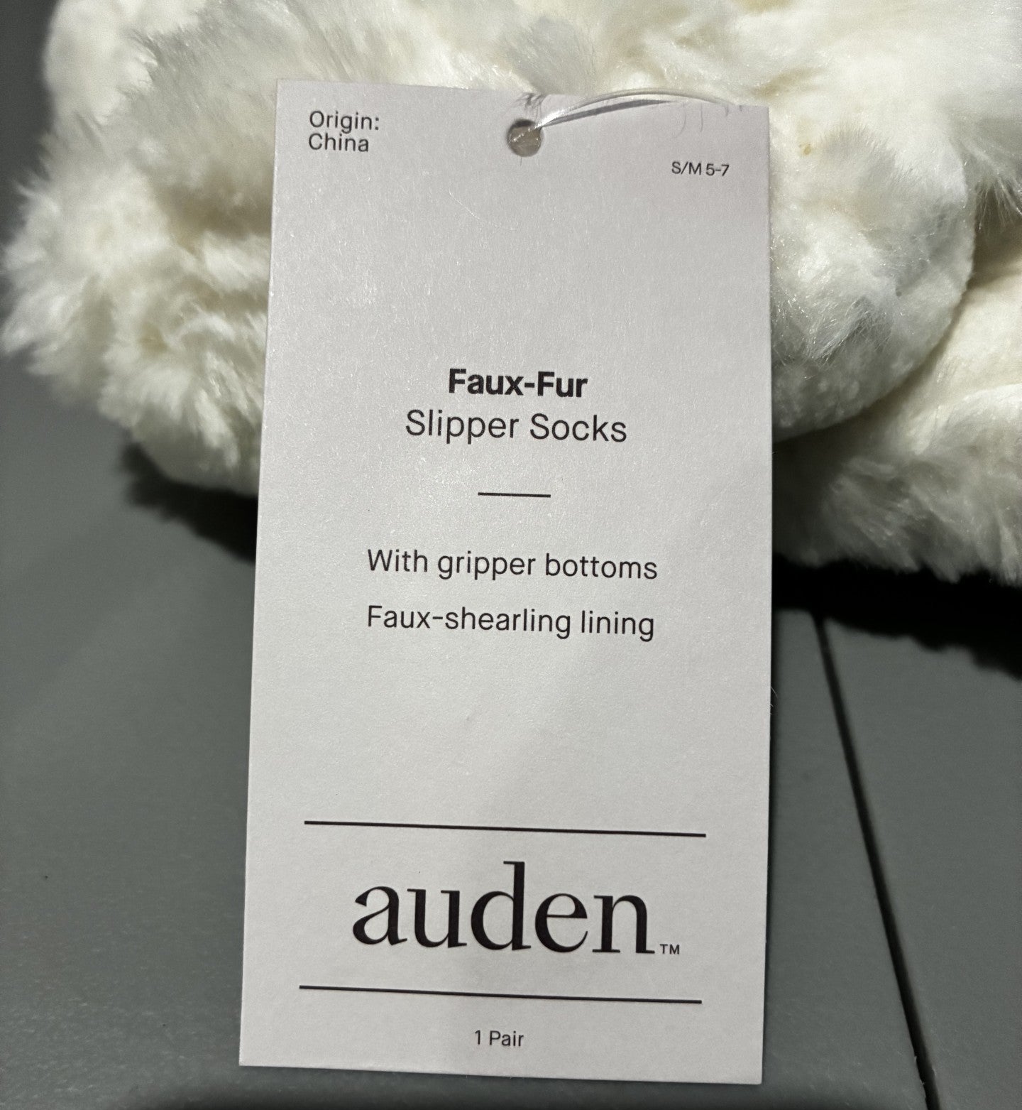 Auden Women's Pull-On Slipper Socks with Grippers
