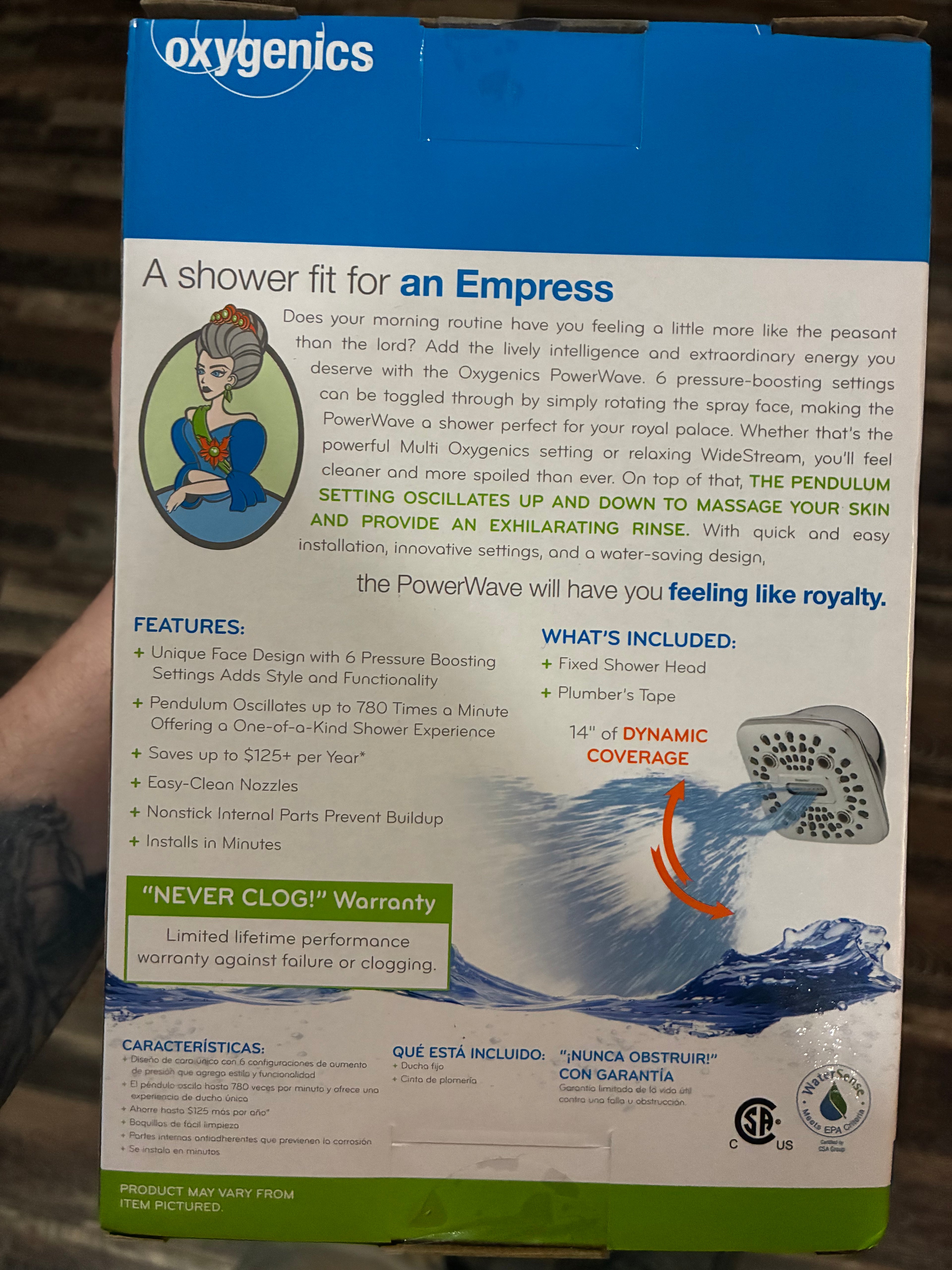 Oxygenics shower head