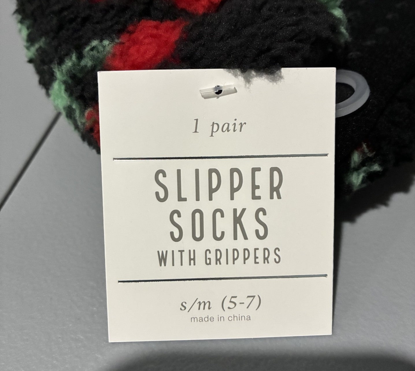 Auden Women's Pull-On Slipper Socks with Grippers