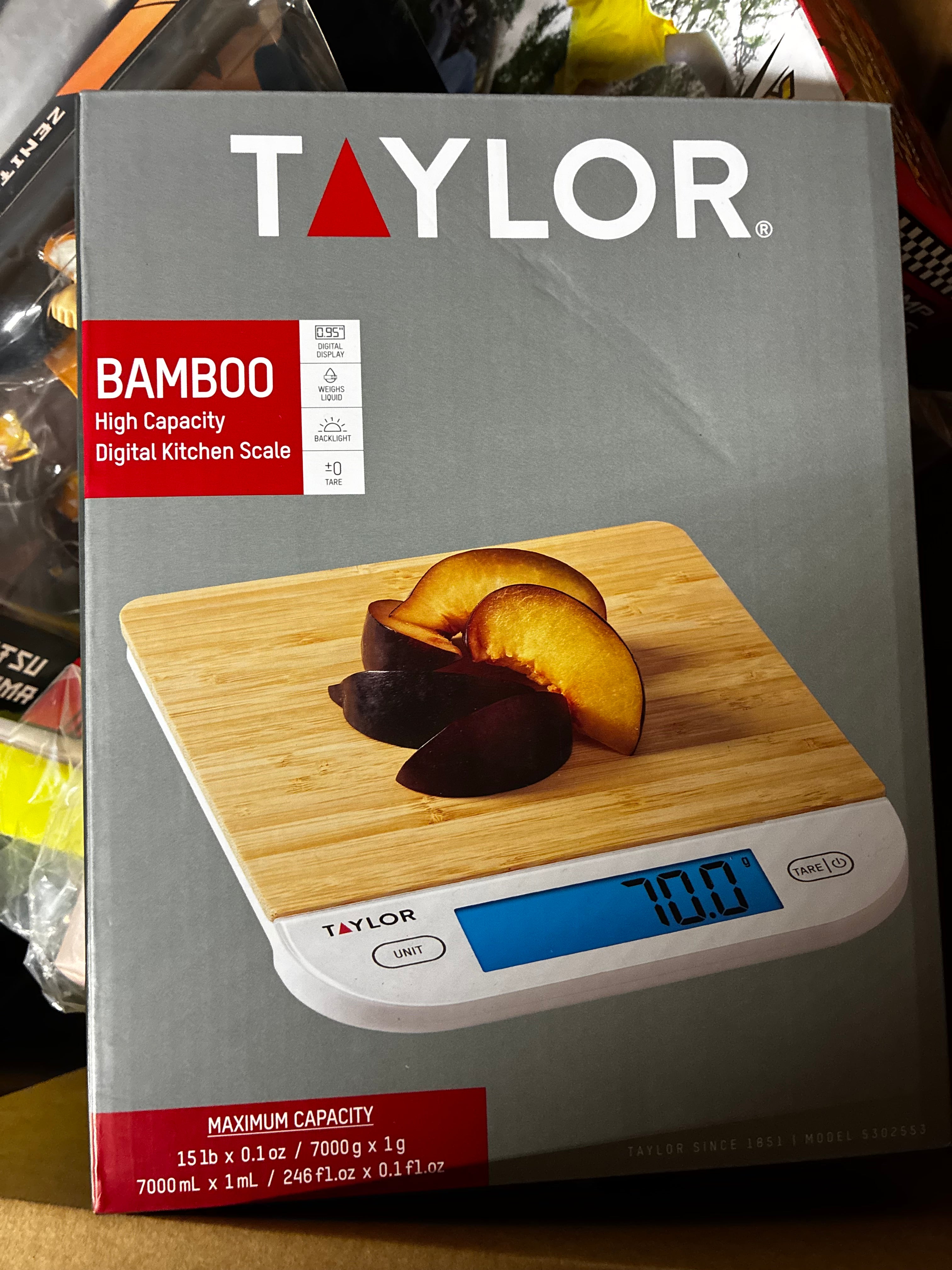 Taylor bamboo kitchen scale
