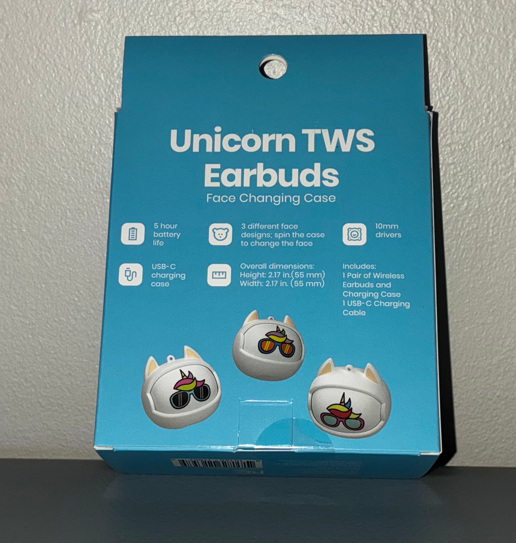 GEMS 'Unicorn' Spinning Animal Face TWS Earbuds