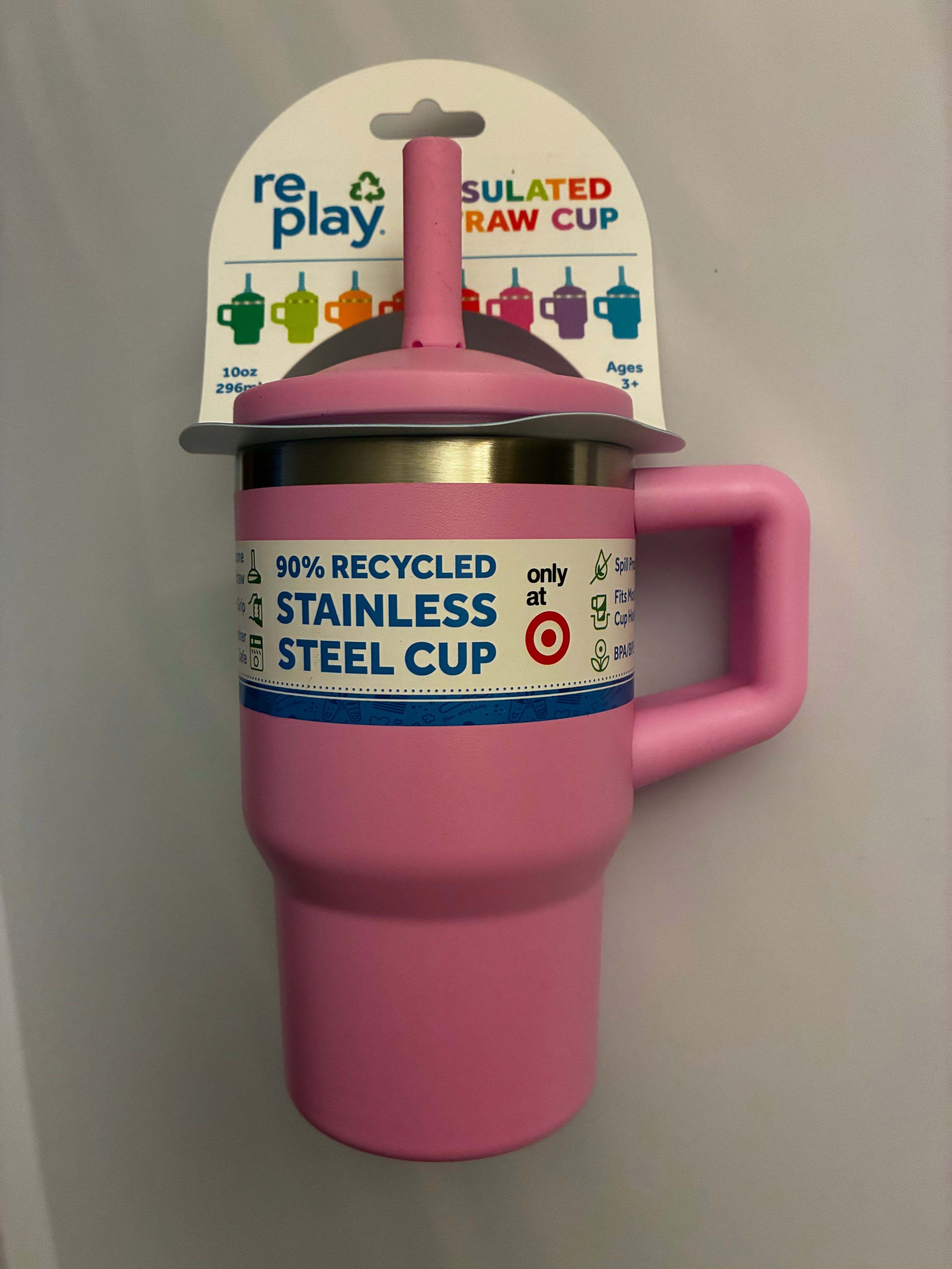 Insulated kids cup with straw