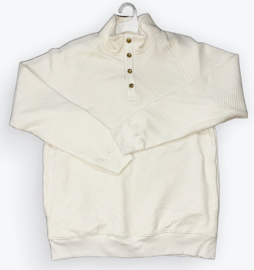 Men's Quilted Snap Pullover Sweatshirt - Goodfellow & Co