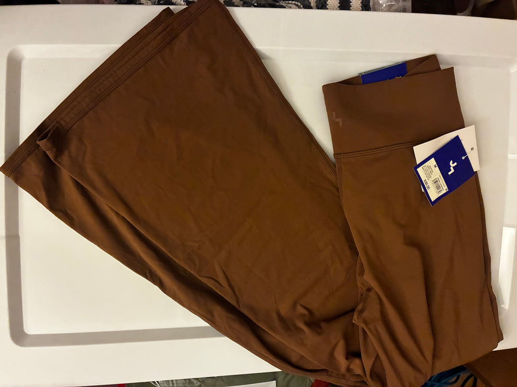 Women's High Rise Crossover Waistband Flare Leggings - JoyLab