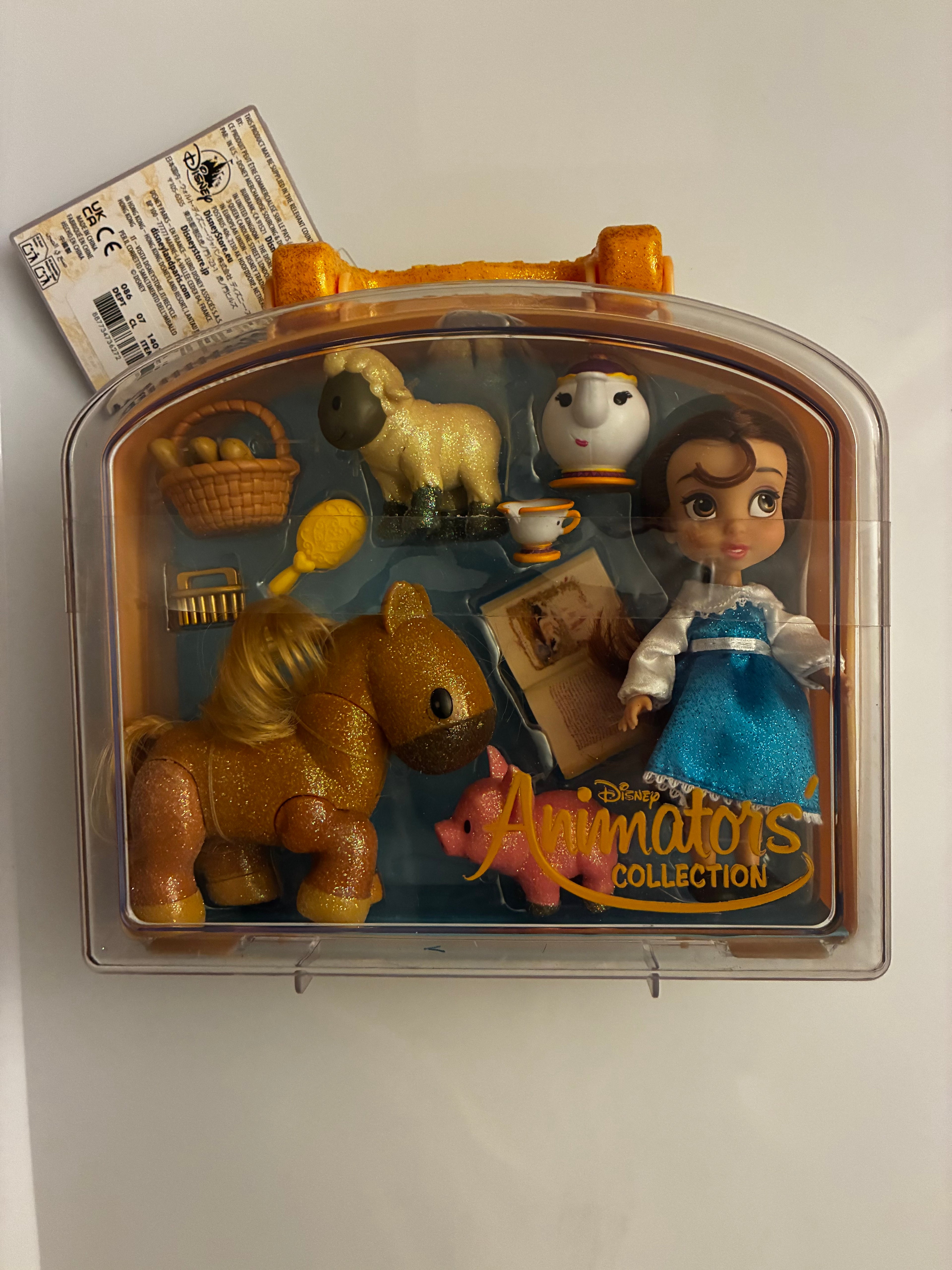 Disney Animator's Collection Belle Mini Doll Play Set  with Case