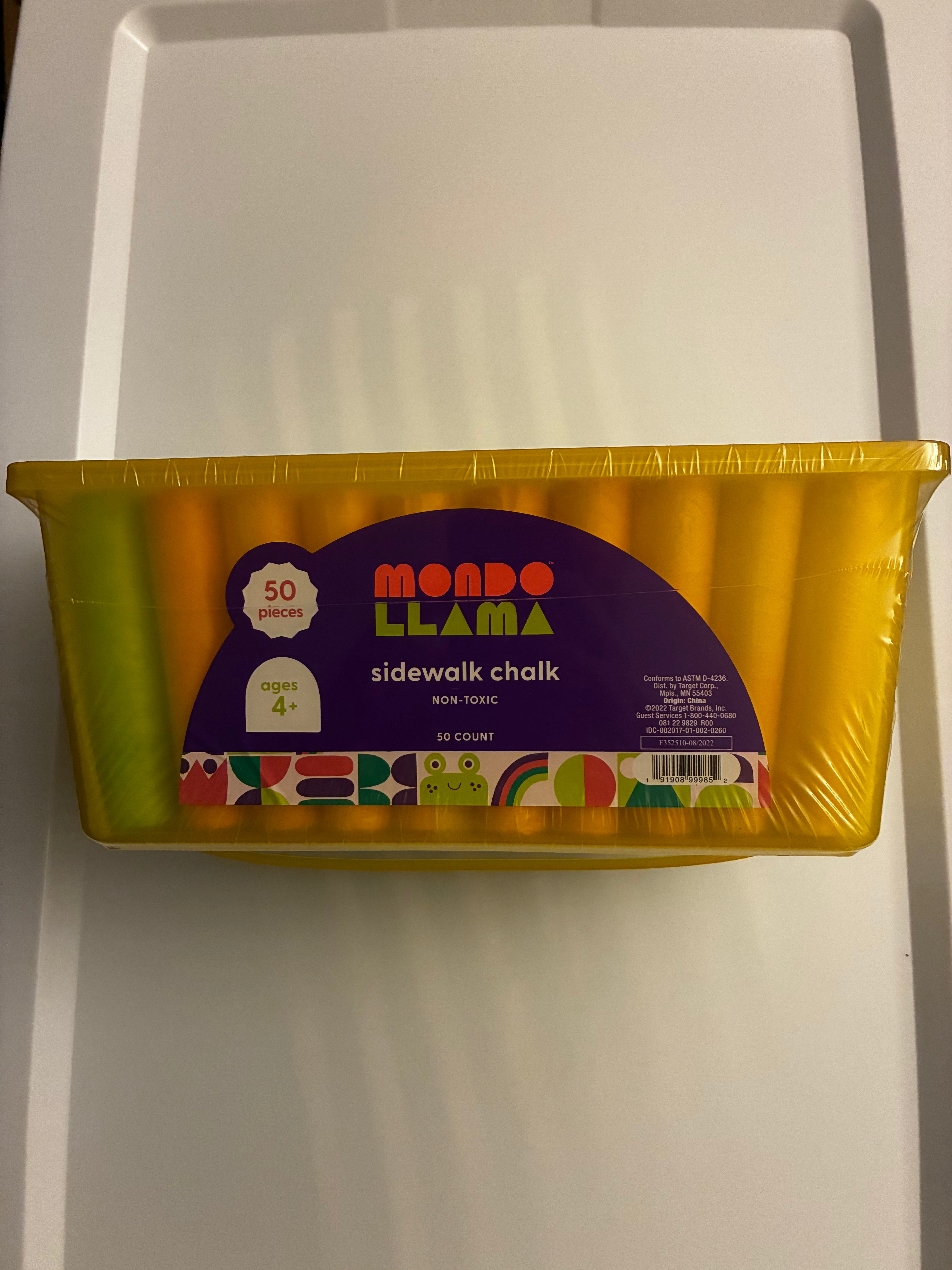 50ct Rainbow Sidewalk Chalk- Mondo Llama