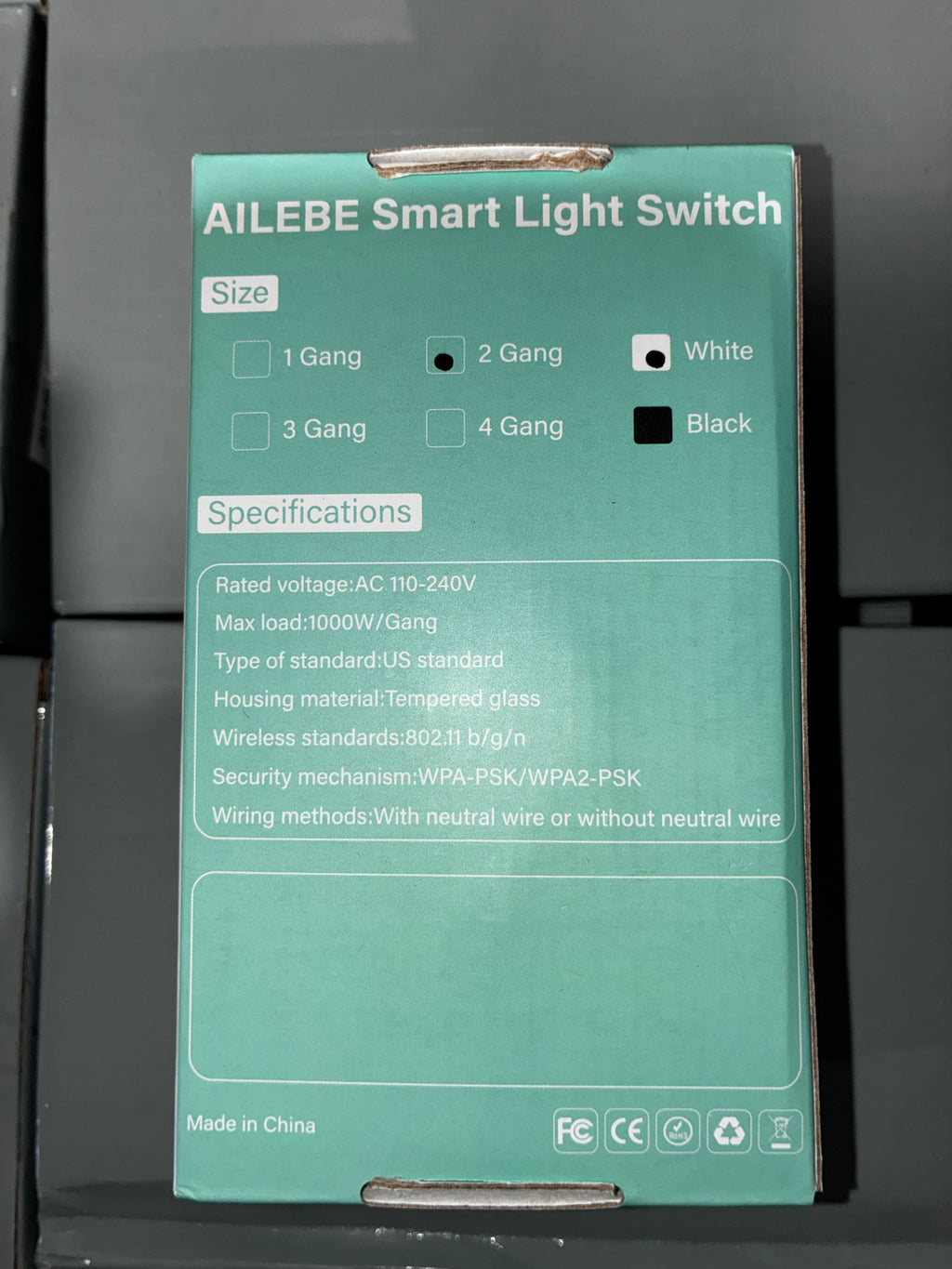 Tuya 2 gang smart switch