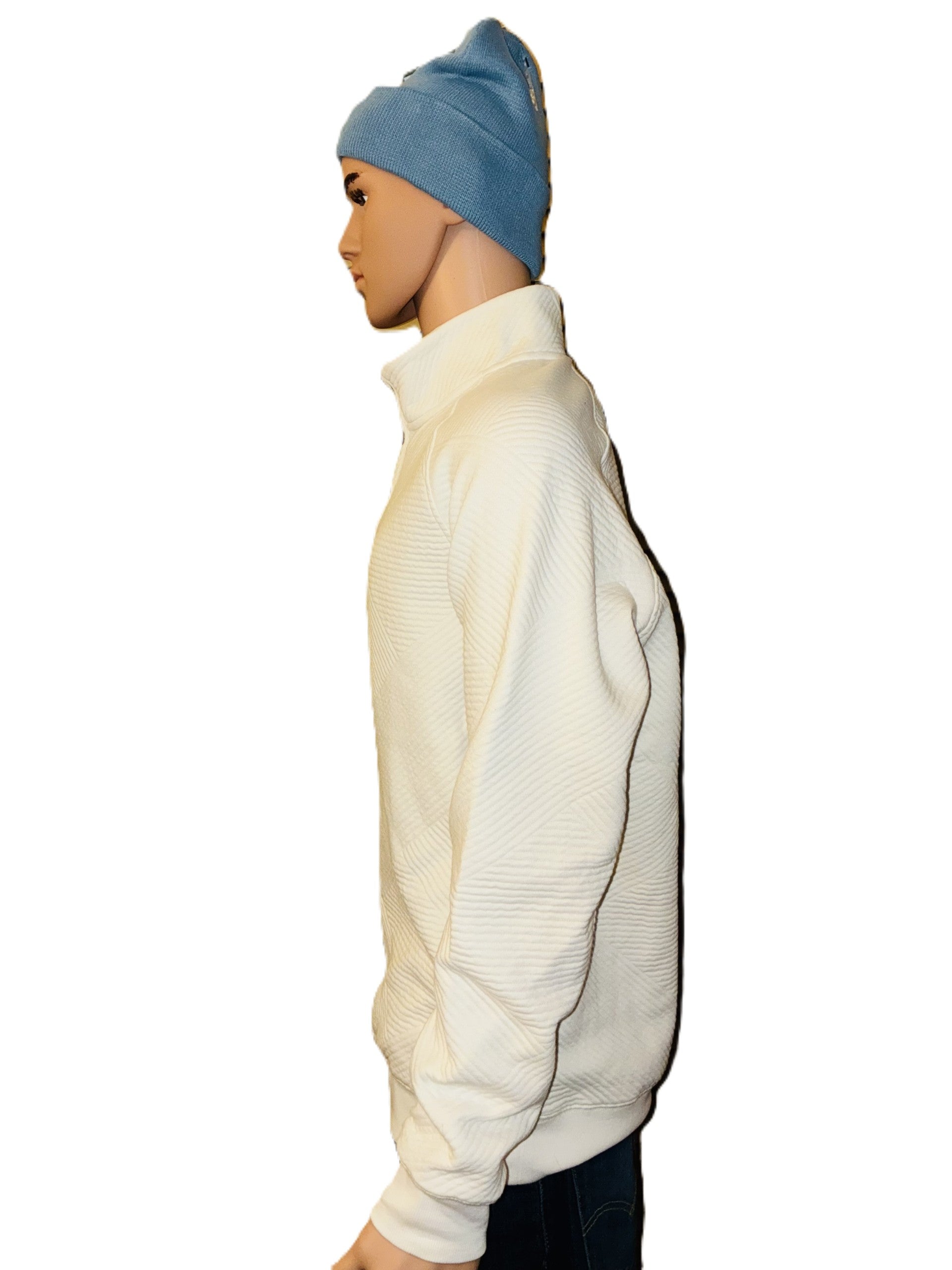 Men's Quilted Snap Pullover Sweatshirt - Goodfellow & Co