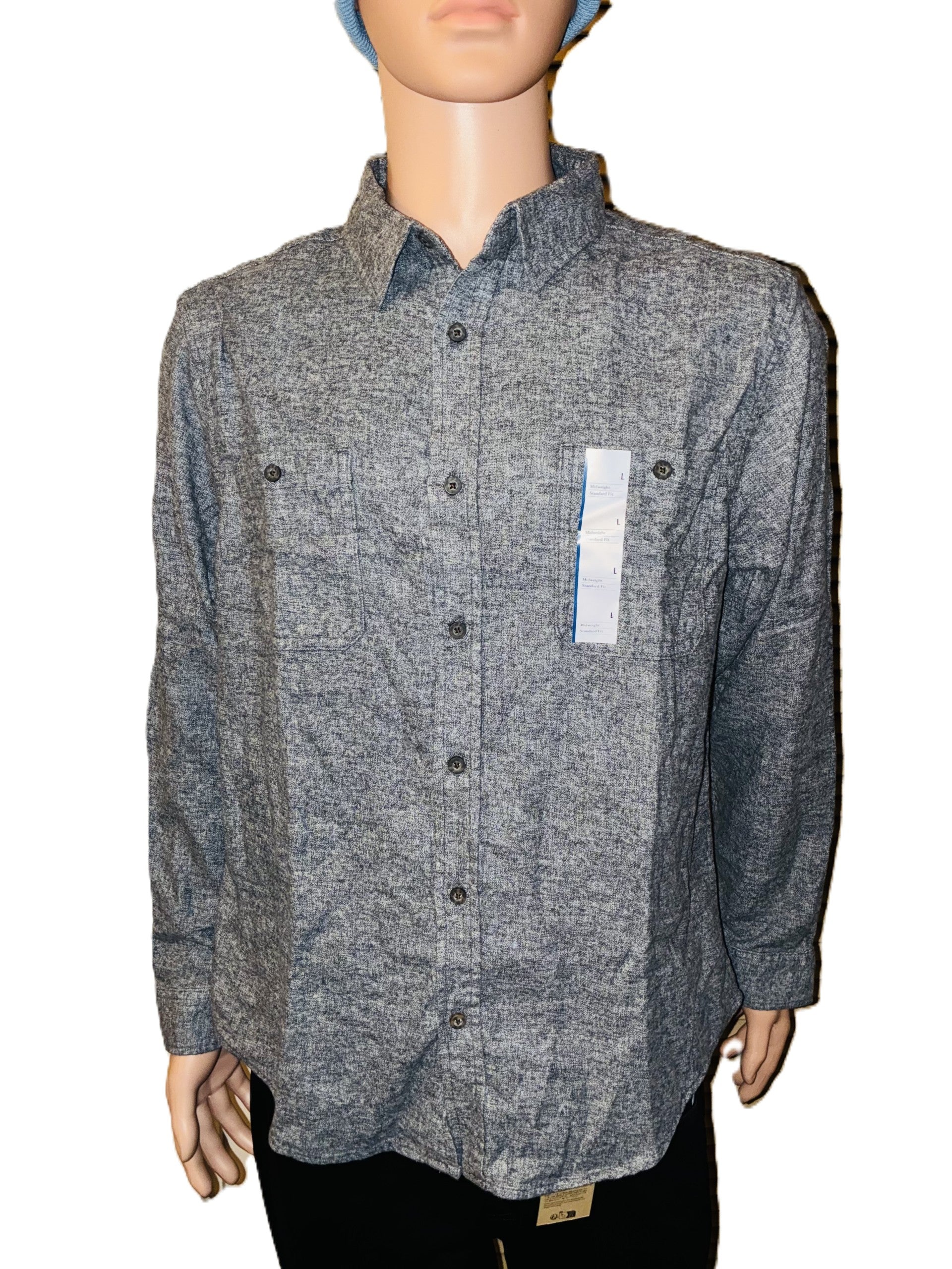 Men's Mid-Weight Flannel Long Sleeve Button-Down Shirt - Goodfellow & Co