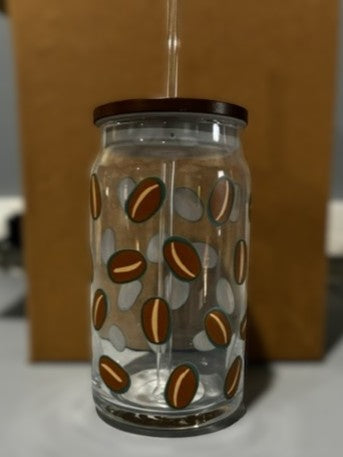 14.5 fl oz Glass Straw Tumbler